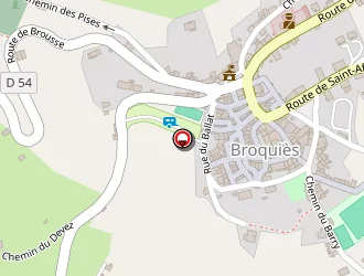 Carte de Courcier Brigitte à Broquiès