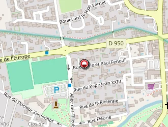 Carte de La Roseraie (centre De Loisirs) à Carpentras