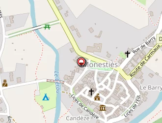 Carte de Frama à Monestiés