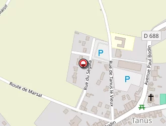 Carte de Mairie De Tanus à Tanus