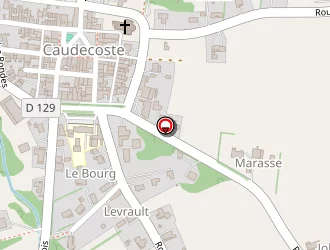 Carte de Les Platanes à Caudecoste