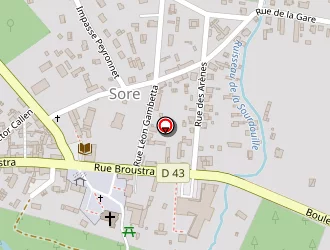 Carte de L' Ire Landaise à Sore