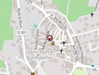 Carte de Grottes De Saint-marcel à Saint-marcel-d'ardèche