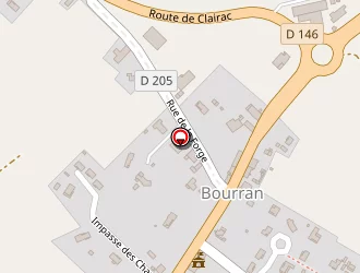 Carte de Agence Postale à Bourran