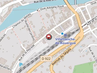 Carte de Hôtel Bellevue à Villefranche-de-rouergue