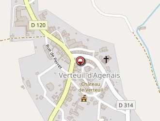 Carte de Agence Postale à Verteuil-d'agenais