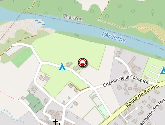 Carte de Camping Les Coudoulets à Pradons