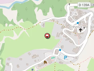 Carte de Ecole De Ski Francais à Crévoux