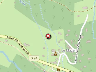 Carte de Circuits Pedestre à Valgorge