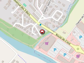 Carte de La Halle à Crest