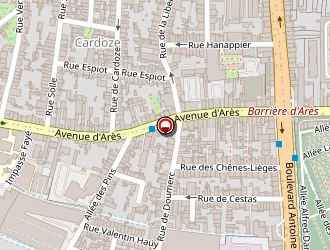 Carte de Bed & Bordeaux à Bordeaux