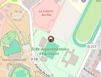 Carte de Ecole D'equitation Et Poneys à Aurillac