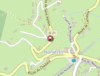 Carte de Rando Pedestre à Nonières