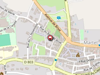 Carte de Zone De Loisirs à Martel