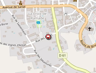 Carte de Maison De Retraite à Salignac-eyvigues