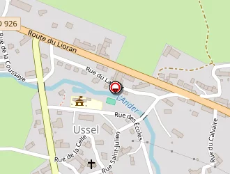 Carte de Agence Postale à Ussel