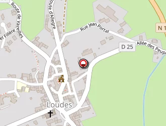 Carte de La Poste à Loudes