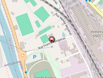 Carte de Complexe Tennistique Du Dantou à Périgueux