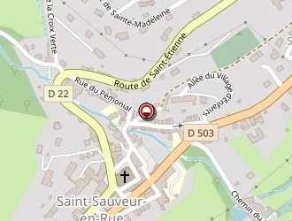 Carte de Les Platanes à Saint-sauveur-en-rue