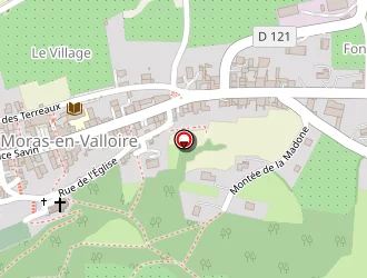 Carte de Les Tilleuls à Moras-en-valloire