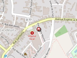 Carte de Centre Hospitalier à Excideuil