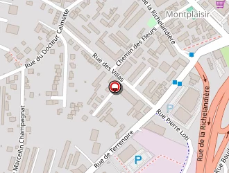 Carte de Première Avenue à Saint-étienne