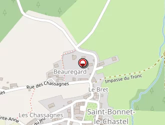 Carte de Le Chastel à Saint-bonnet-le-chastel