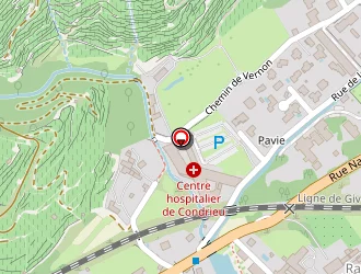 Carte de Hôtel Beau Rivage à Condrieu