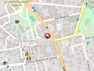 Carte de Boulodrome à Challes-les-eaux