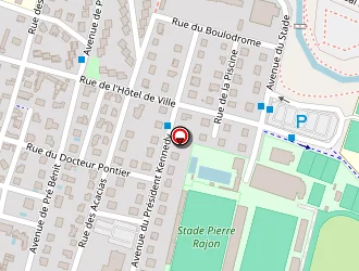 Carte de Stade Pierre Rajon à Bourgoin-jallieu