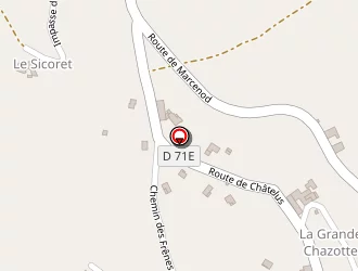 Carte de Pavoux à Coise