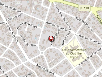 Carte de Boulodrome Pontaillac à Royan