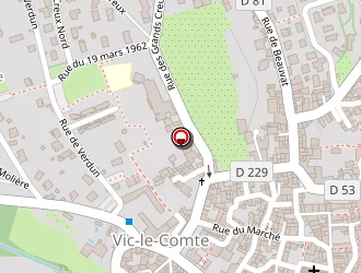 Carte de Riquet Virginie à Vic-le-comte