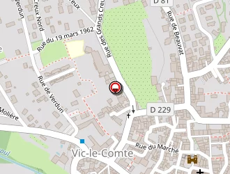 Carte de La Poste à Vic-le-comte