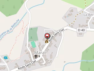 Carte de Restaurant Le Marat à Marat