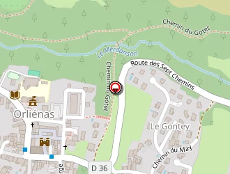 Carte de Orlienas Immobilier à Orliénas