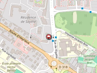 Carte de Artys Hôtel à Saint-priest