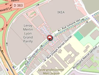 Carte de Gymnases à Vénissieux