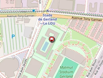 Carte de Stade Gerland à Lyon