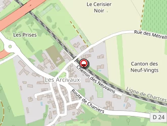 Carte de Quartier Des Arcivaux à Saintes