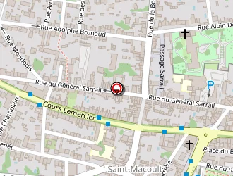 Carte de Salle Pasteur à Saintes