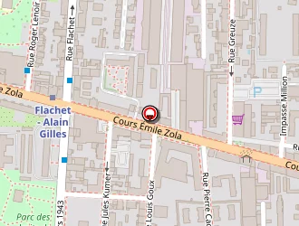 Carte de Carsat Rhône-alpes (caisse D'assurance Retraite Et De La Santé Au Travail) à Villeurbanne