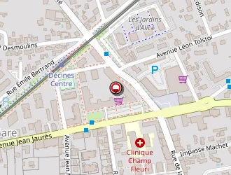 Carte de Espace Coiffure Lola à Décines-charpieu