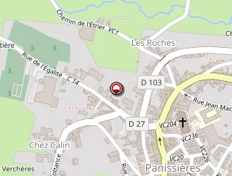 Carte de Chambost Jourdan à Panissières