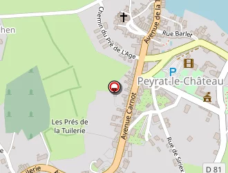 Carte de Henry James à Peyrat-le-château