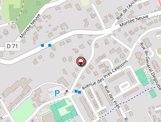 Carte de Complexe Tennistique à Miribel