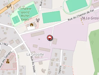 Carte de Conseil Général (antenne Services Techniques) à Rochechouart