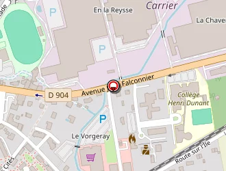 Carte de Ciat à Culoz