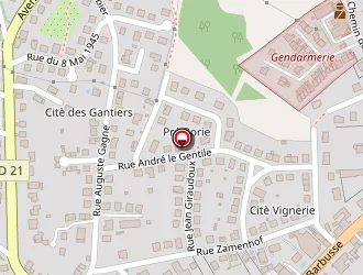 Carte de Pôle Emploi St Junien à Saint-junien