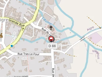 Carte de Giat à Aigre